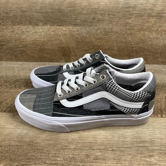 VANS Old Skool Patchwork Conference Call Suiting Gray Shoe Mens 5.5 Womens 7 NEW - Picture 4 of 10
